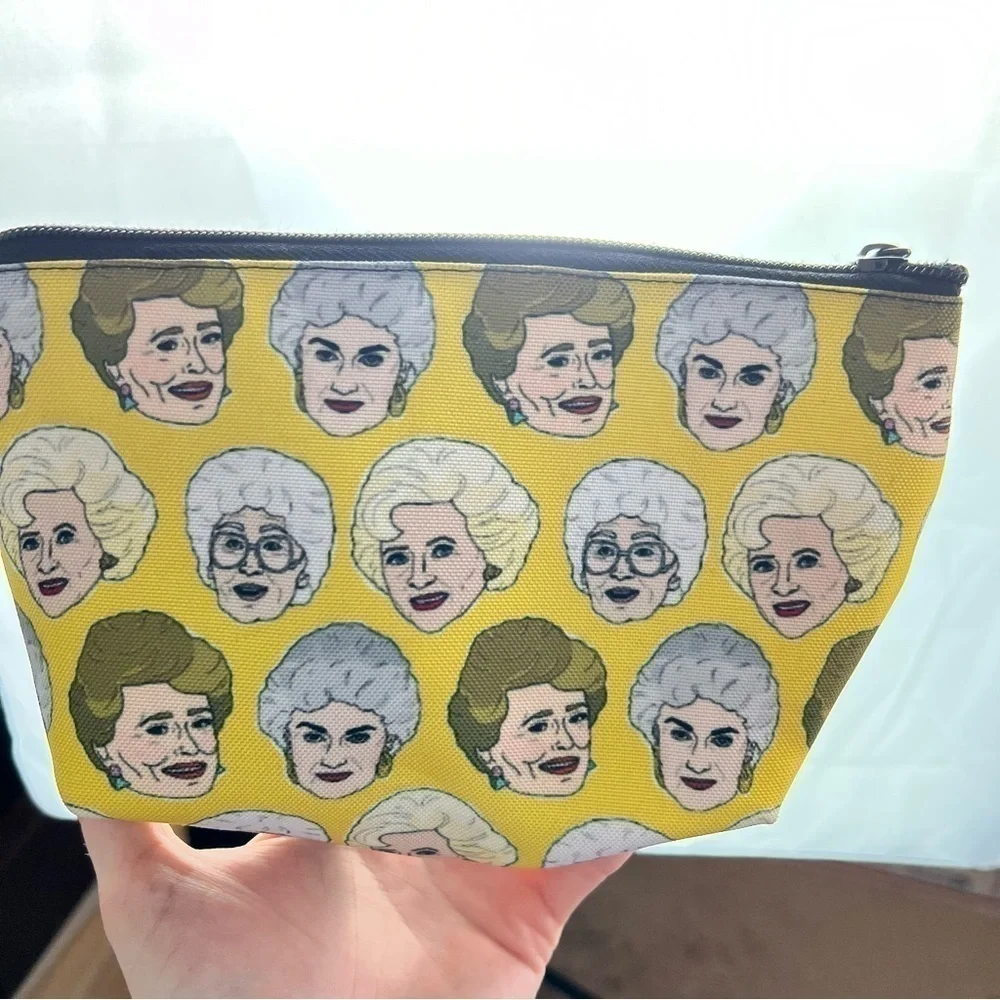 Golden Girls Makeup pouch yellow top zip size small